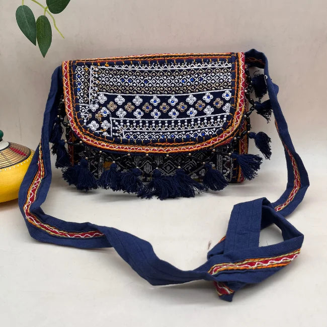 Handcrafted Banjara Embroidered Sling Bag with Desert Craft